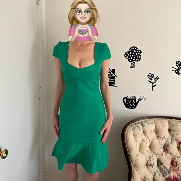 slim fit dress slacks EMERALD SARA GOWN – Aquino's Attire main image 1